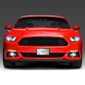 Ford Mustang 3d Chrome Pony Logo On Pattern Brushed Aluminum License Plate Official Licensed 