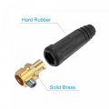 Uxcell Tig Welding Cable Panel Connector Plug Quick Fitting Dkj 35-50 Black 2pcs