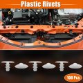 Uxcell 100pcs Universal 5mm Hole White Car Auto Fender Plastic Push Rivets Bumper Fastener Clips Retainers Replacement