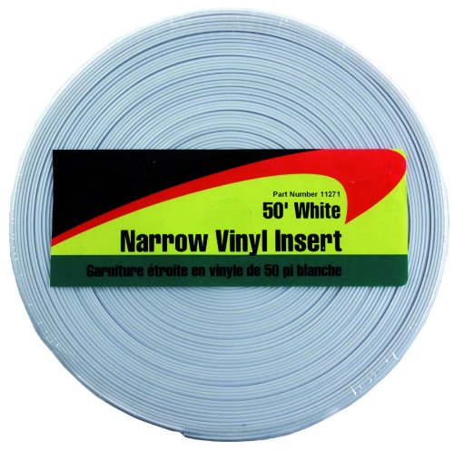 Jr Products 11271 White 50 Foot Narrow Vinyl Insert