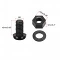 Uxcell Nylon Screw Nut Washer Assortment Kit M6x10mm Round Head Machine Bolt Nuts Flat Washers Black 20 Set
