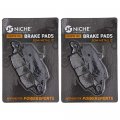 Niche Brake Pad Set For Kawasaki Vulcan 800 900 Suzuki 43082-1264 59102-33880 Front Rear Semi-metallic Alloy Steel 2 Pack