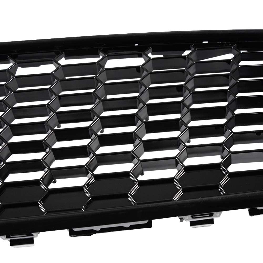 Front Upper Center Sport Grille For Ford Focus S And Se 2015 2016 2017 2018 Gloss Black Honeycomb Style Replacement Grill
