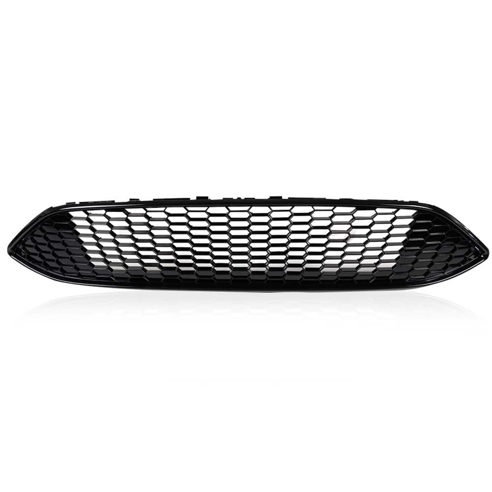 Front Upper Center Sport Grille For Ford Focus S And Se 2015 2016 2017 2018 Gloss Black Honeycomb Style Replacement Grill