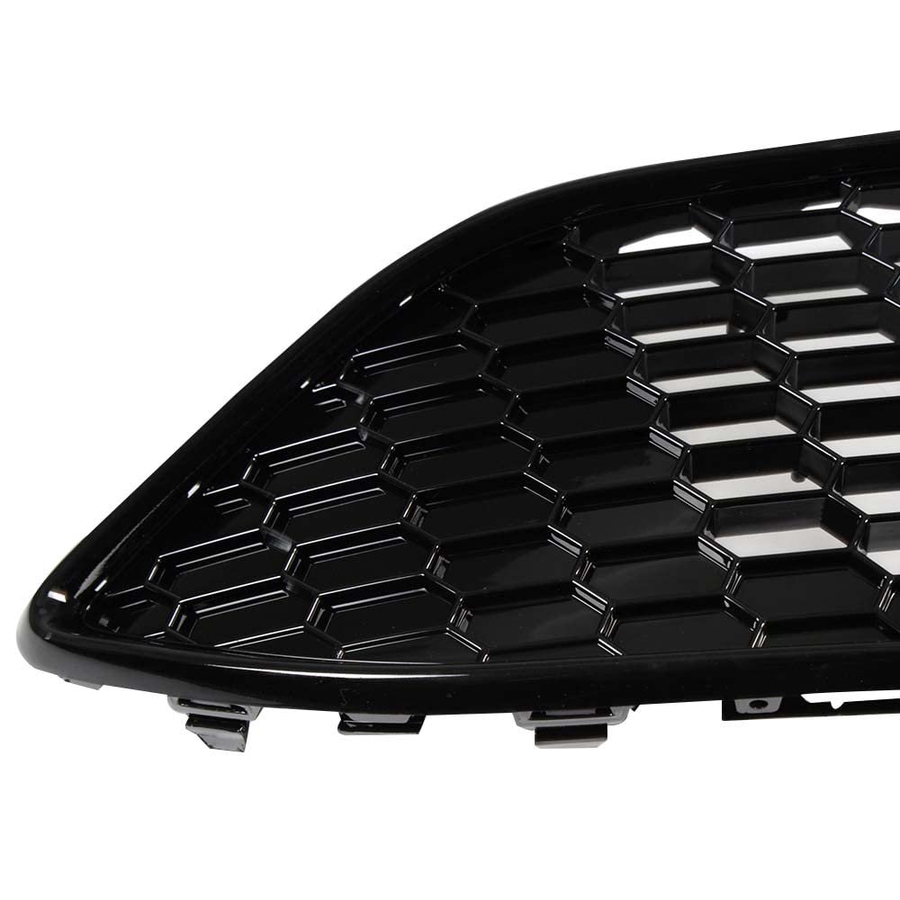 Front Upper Center Sport Grille For Ford Focus S And Se 2015 2016 2017 2018 Gloss Black Honeycomb Style Replacement Grill