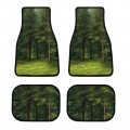 Rainforest Landscape Car Floor Mat Set Universal Fit 4-piece Green Forest Automotive Mats All Weather Anti-slip Protectionpets 