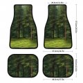 Rainforest Landscape Car Floor Mat Set Universal Fit 4-piece Green Forest Automotive Mats All Weather Anti-slip Protectionpets