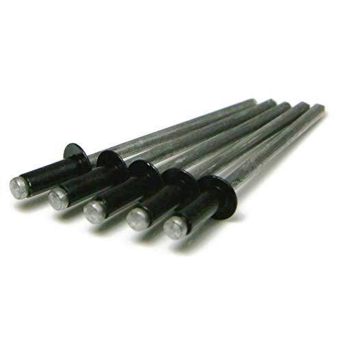 Black Pop Rivets 1 8 Diameter 4 All Aluminum Painted Blind 4-3 X 3 16 Grip Qty 1000