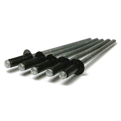 Black Pop Rivets 1 8 Diameter 4 All Aluminum Painted Blind 4-3 X 3 16 Grip Qty 1000