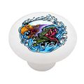 Eagle And Snake Decorative High Gloss Ceramic Drawer Knob 
