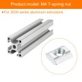 20pcs M4 T Nut Tee Sliding Slots T-slot Hammer Nut Block Square Nuts Fastener Carbon Steel Zinc Plated For Aluminum Extrusion