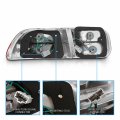 Amerilite 2 4 Door Replacement Brake Trunk Taillights Red Clear Set For 92-95 Honda Civic Passenger And Driver Side