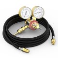Argon Co2 Regulator With 8 2ft Hose 0-4000 Psi Gauges Gas Welding For Mig And Tig Cga580 Inlet Connection
