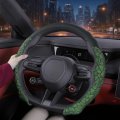 Ribbed Sporty Perforated Nappa Leather Steering Wheel Cover Universal Fit 14 5 To 15 Inches Sw For Car Sedan Coupe Suv Pickup