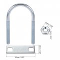 Uxcell Round U-bolts 2 Sets 1 97 50mm Inner Width 100mm Length Steel M8 With Nut Plate