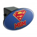 Superman Super Mom Shield Logo Oval Tow Trailer Hitch Cover Plug Insert