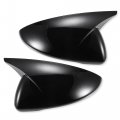 Motoforti Left Right Side Mirror Cover Rearview Cap For Kia Forte K3 2019-2021 Plastic Gloss Black 1 Pair 