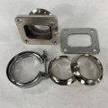 2 5 V-band Flange To T4-4 Bolt Turbo Charger Conversion Adapter With Clamp Gasket 