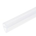 Shower Door Side Seal U-type Sweep For 1 4 Glass 130 Long Silicone Frameless Strip Stop Leaks Clear 