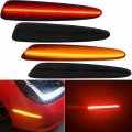 Led Side Marker Light Kits For Chevy Corvette C6 2005 2013 Smoked Lens Amber And Red Lamps Grand Sport Z06 Zr1 4 Piece Set 