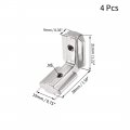 Uxcell Interior Joint Bracket Inside Corner Connector 4040 Series With Screws For Aluminum Extrusion Profile 4 Pcs