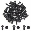 Uxcell 20pcs 5mm Hole Dia Black Car Plastic Rivets Splash Guard Fender Fastener Clip