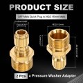 2pcs Pressure Washer Adapter 3 8 Male Quick Plug To M22 15mm Connect Fittings Brass Swivel For Power Washers Hose
