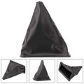 Gear Shift Gaiter Cover Car Knob Boot Pu Leather Black Replacement For