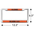 Oklahoma State University Alumni Logo License Plate Frame Full Size Standard Metal Water And Uv Resistant 12 3 In X 6