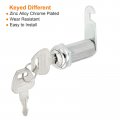 Uxcell Cabinet Drawer Cam Lock 1-1 2 Cylinder Length Fits Up To 1-3 8 Thickness Panel Keyed Different Zinc Alloy Secure File