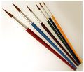 6 Piece Pointed Tip Paint Brush Set 