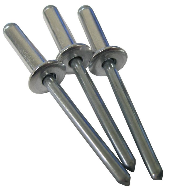1 8 In X 4 All Steel Blind Rivets 188 To 250 Grip Range Dome Head Plain Zinc Finish Pack Of Pieces Pssd404-vl