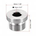 Uxcell Stainless Steel Inner Hex Head M27x1 5 Pipe Fitting Plug For Terminate Ends