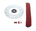 2006-2014 Fits Kawasaki Kx250f 250 F Red Chain And Sprocket Silver 13 48 114l 