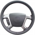 Loncky Genuine Leather Steering Wheel Cover For Chevrolet 2008-2013 Silverado 1500 2500 3500 2007-2014 Tahoe Suburban 2007-2013