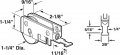 Prime-line N 6965 Steel Mirror Sliding Door Roller Assembly With 1-1 4 Inch Nylon Ball Bearing Wheel Golden Set Of 1