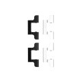 Front Disc Brake Hardware Set For Ford Mustang 2005 2014 Alx Pau Df 340 54025 Cla1 Black Standard Style 