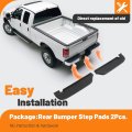 Kuafu Rear Bumper Step Pads Compatible With 1999-2007 Ford F-250 350 450 550 Super Duty Replacement For F81z17b807ab