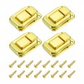 Uxcell 4pcs Toggle Catch Lock 1 89 X 26 Lxw Iron Hasp Latch Clasp For Jewelry Box Wooden Case Toolbox Gold