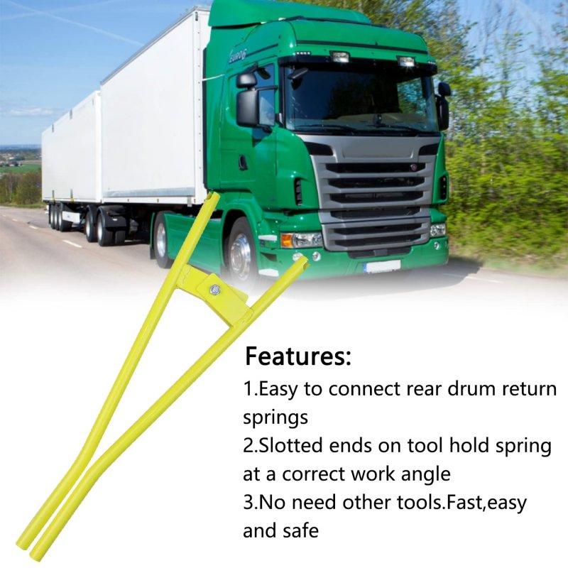 Truck Brake Spring Tool Lt890 For Rockwell Heavys Anchor Pin Installer And Rear Drum Brake Return Yellow