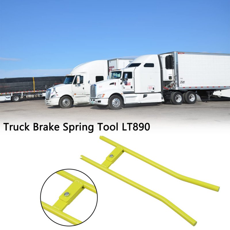 Truck Brake Spring Tool Lt890 For Rockwell Heavys Anchor Pin Installer And Rear Drum Brake Return Yellow
