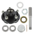 5 On 4 Inch Trailer Hub Kit And Round Bt16 Spindle With Bearing 