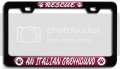 Rescue An Italian Greyhound Dogs Pets 3d Metal License Plate Frame Universal Fit For Auto Suv And Truck Tag Holder 12 X 6 In 