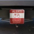 Alert Video Game In Progress Unauthorized Entry Eliminated Tow Trailer Hitch Cover Plug Insert