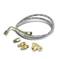 T3 T4 Turbocharger 36 Inches Stainless Steel Braided Turbo Oil Feed Line T-fitting