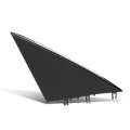 Front Right Side Fender Mirror Triangle Trim Cover For Tesla Model Y 2020 2024 Glossy Black Polypropylene Pp Door Mount 