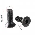 Uxcell M4x12mm 10 9 Carbon Steel Countersunk Head Hex Socket Screw 50pcs