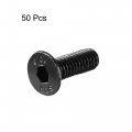Uxcell M4x12mm 10 9 Carbon Steel Countersunk Head Hex Socket Screw 50pcs