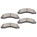 Front Ceramic Disc Brake Pad Set D824or Ford Excursion 2000 2005 F 250 Super Duty 1999 2004 F 350 4 Pieces With Hardware 