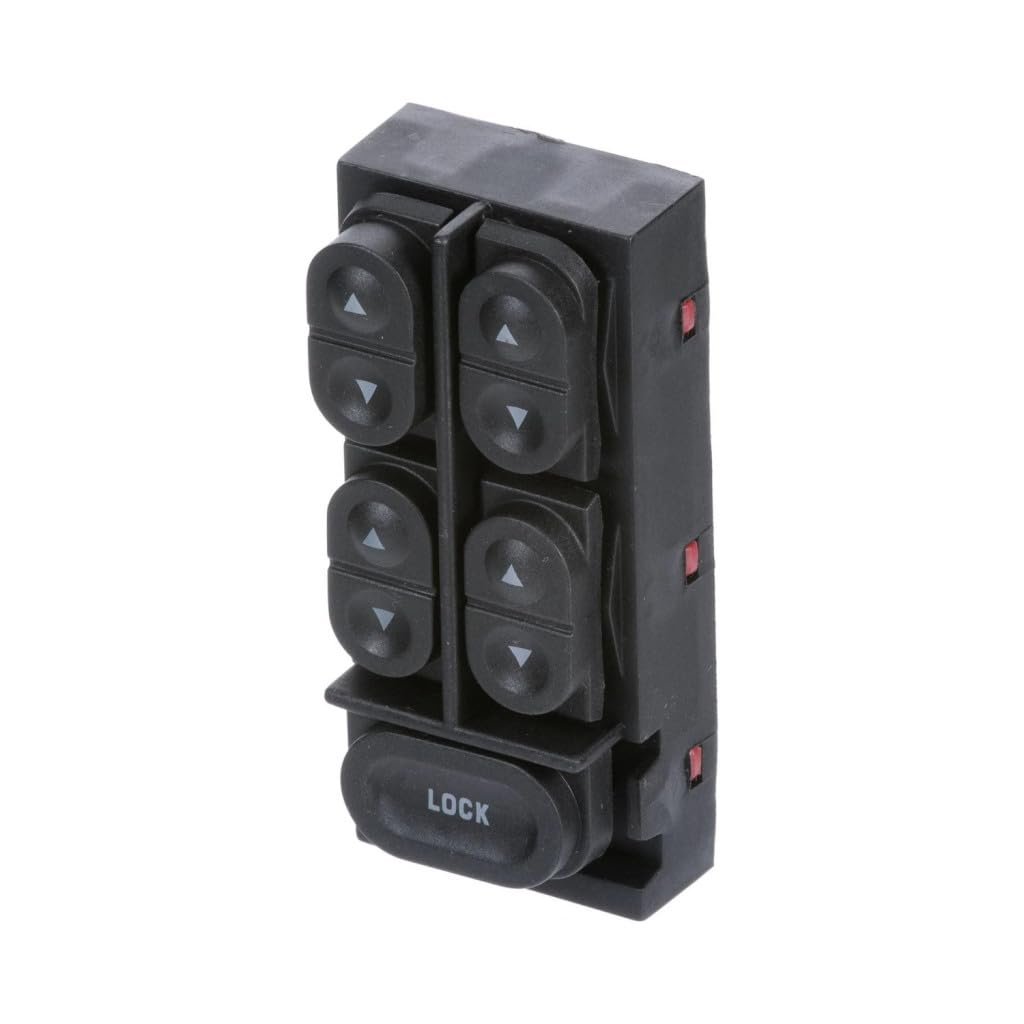 Ford Taurus 1990 1991 Power Window Switch Front Driver Side Plastic Housing Black Bullet Terminal Male Gender Illuminated